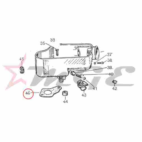 Vespa PX LML Star NV - Gasket For Air Cleaner Box Crank Case - Reference Part Number - #133256