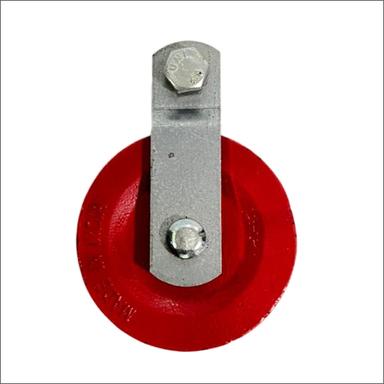 Red 90Mm Cast Iron Pulley