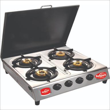 Ss Tdx Four Burner Gas Stove With Cover
