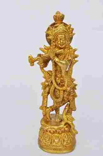 Handmade Lord krishna Brass Statue By Aakrati