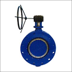 Blue Double Flanged Butterfly Valves