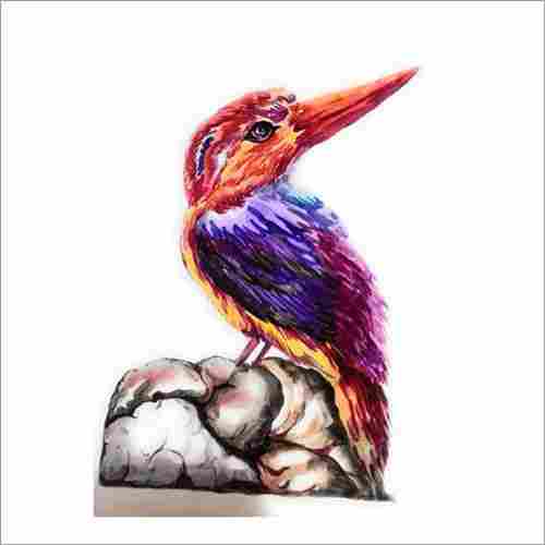 Abstract Kingfisher Bird Painting