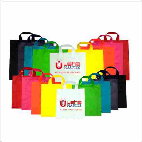 Plain Multicolor Plastic Shopping Bags