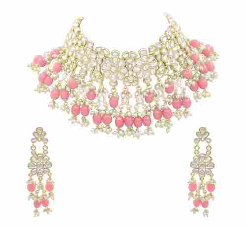 New Collection Kundan Pearl Choker Necklace Set