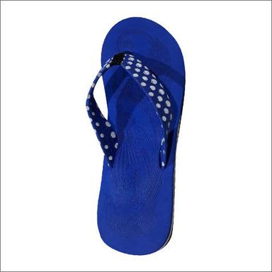 Rubber Ladies Blue Flip Flop Slippers