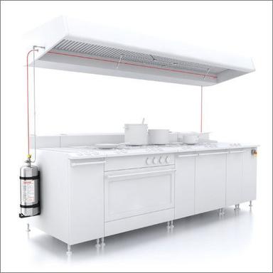 White Mild Steel Kitchen Fire Suppression