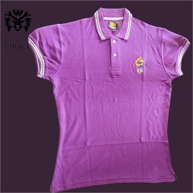 Purple Ladies Collar T Shirt