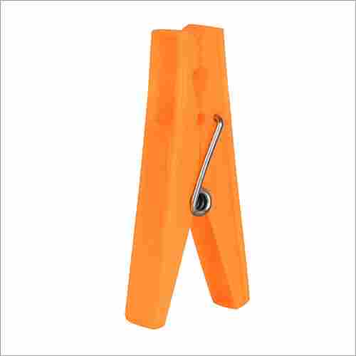 Orange Plastic Hanging Cloth Pegs