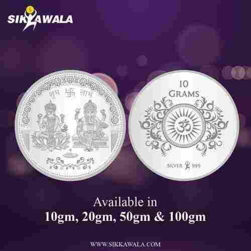 Laxmi Ganesh Silver Coin 10 gm