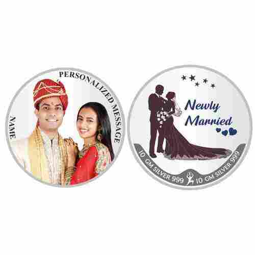 Newly Married Customized 999 Silver Color Coin
