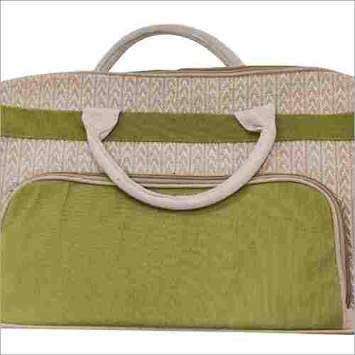 Jute Padded Compartment Laptop Bag