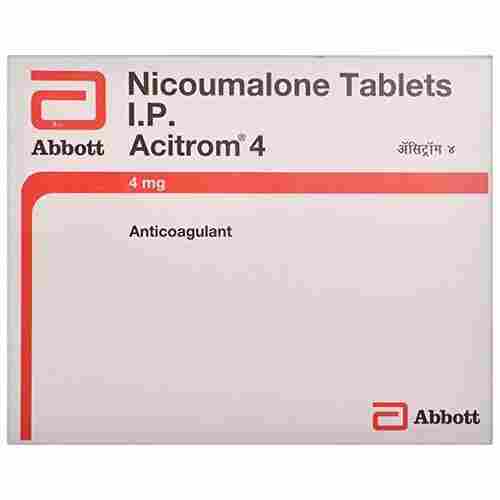 Acitrom (Acenocoumarol or Nicoumalone) 4mg Tablets