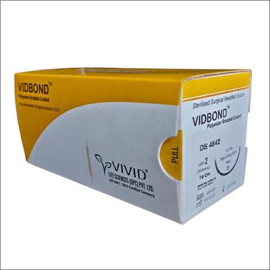 Vidbond Polyester Braided Coated Sterilised Surgical Needle Suture