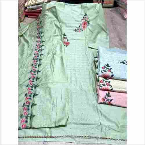 Embroidered Chanderi Suit