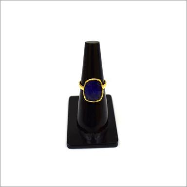 Different Available Dyed Blue Sapphire Gold Plated Ring