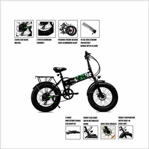 Doodle Foldable Electric Bicycle Black