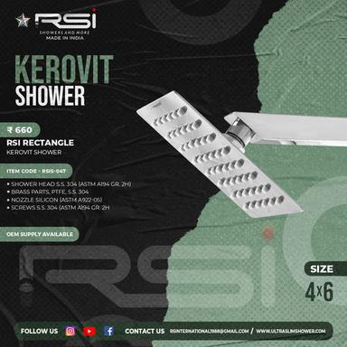 Brass Kerovit Shower Rectangle4''X6''