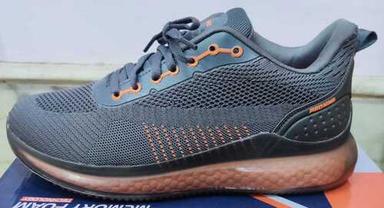 D.Grey/Orange Mens Cricket Shoes