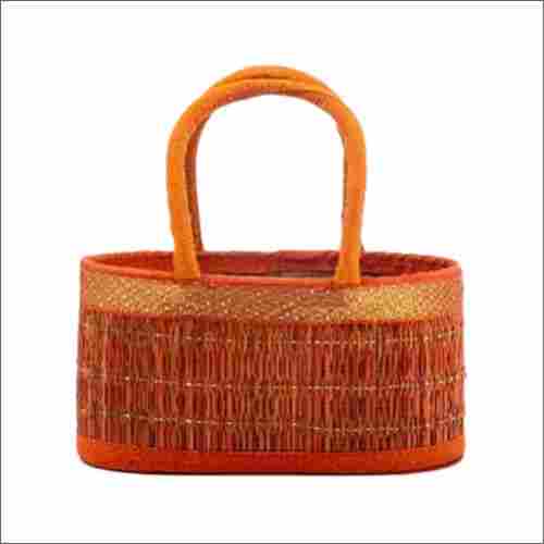 8x4 Inch River Grass Oval Basket With Handle