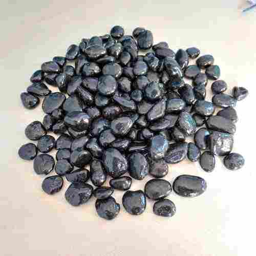 high gloss polyurethane epoxy coated super jet black pebbles for landscaping and decoration used