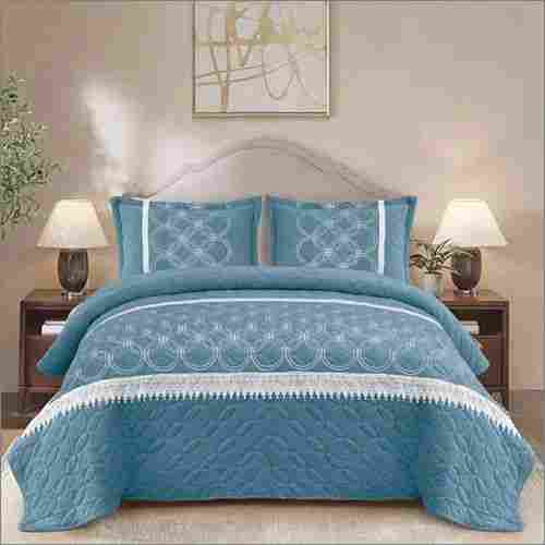 Sky Blue Cotton Bedcover