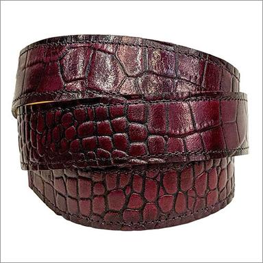 Leather Mens Crocodile Pattern Lether Belt