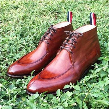 Brown Mens Plain Lace Up Leather Shoes