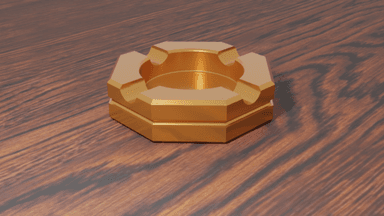 Customized Octagonal Ash Tray Copper Plated
