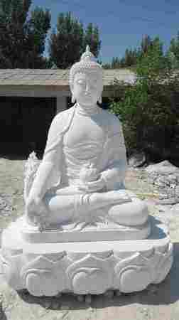 White Vietnam Marble Murti Buddha