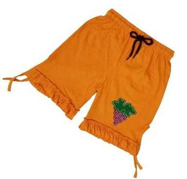 Embroidered Girls Cotton Shorts
