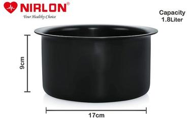 Nirlon हार्ड एनोडाइज़्ड टोप/कुक पॉट 17 cms - क्षमता - 1.8 लीटर