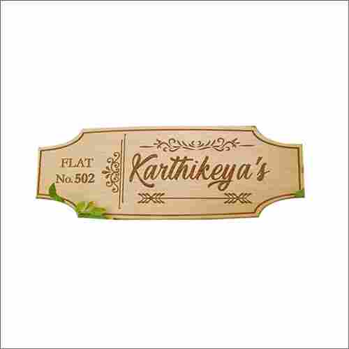 Fancy Wooden Name Plate