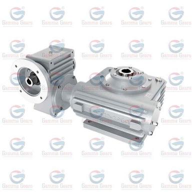 Silver Vertical Type Double Reuction Gearbox With Direct Motor Mounting