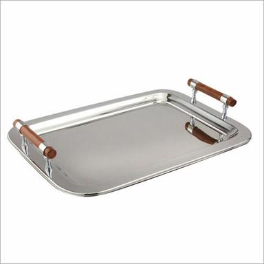 Silver Stainless Steel Serving Tray