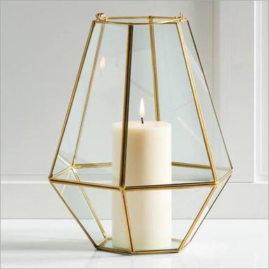 Transparent Brass And Glass Lantern