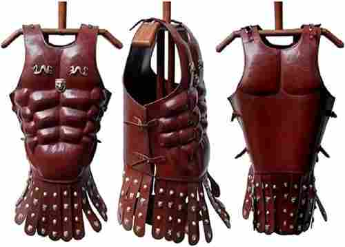 Nauticalmart Medieval Leather Greek Muscle Armor Cuirass - One Size Brown Armour