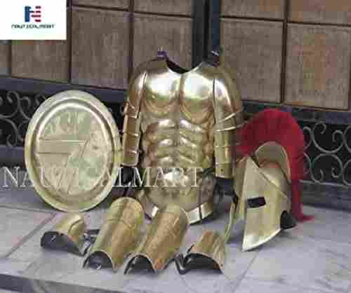 Roman Muscle Armor Set Medieval Cuirass with 300 Spartan Helmet  Leg  Arm Guard Shield Halloween