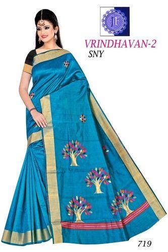 Vrindhavan- Cotton Silk based Saree with Prints
