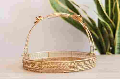 Metal Gifting Basket Round Shape