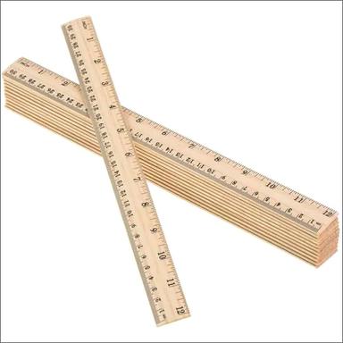 Brown 12 Inch Wooden Scale Ruler