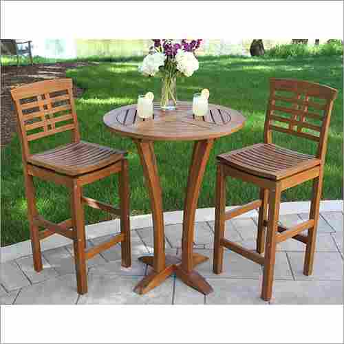 Outdoor Wooden Chair And Table