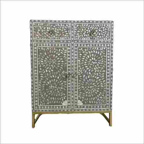 Mother Pearl Inlay Bar Cabinet