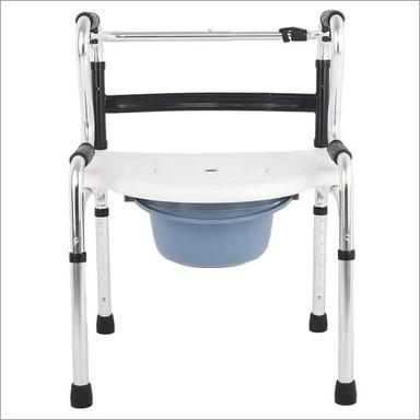Steel 5 In 1 Walker Commode Chair Toilet Seat Raiser Bath Bench Toilet Safety Frame