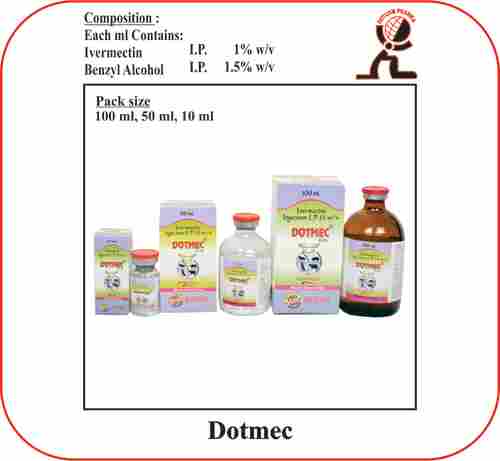 Ivermectin 1% w/v Injection Brand - DOTMEC-1ml-DP