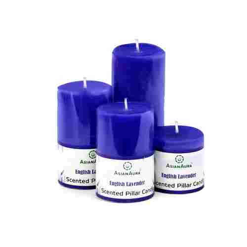 Pillar Candles Lavender pack of 4 candles