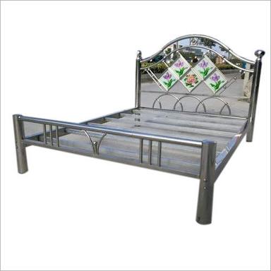 Silver Stainless Steel High Back Bed