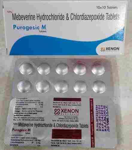 Mebeverine Hydrochloride And Chlordiaz-epoxide Tablets