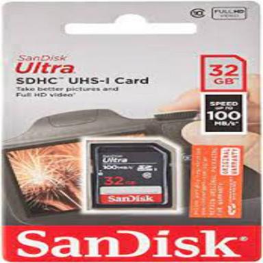 SANDISK  ULTRA 32GB 100MBS SD CARD