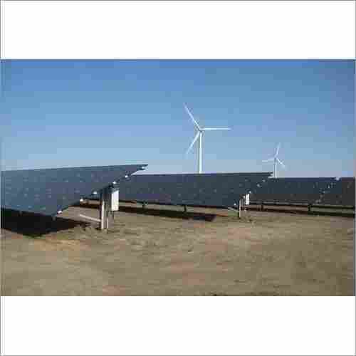 Ground Mounted Solar Wind Hybrid Power Plant