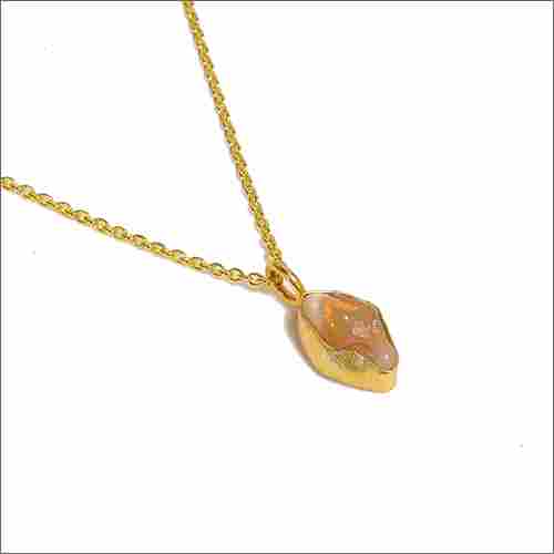 Ethiopian Opal Gold Plated Chain Pendant